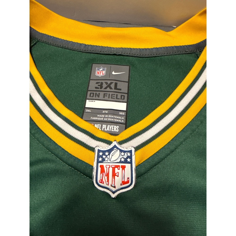 Nike Green Bay Packers Aaron Rodgers 12 On Field Jersey Green Mens 3XL - Picture 2 of 9